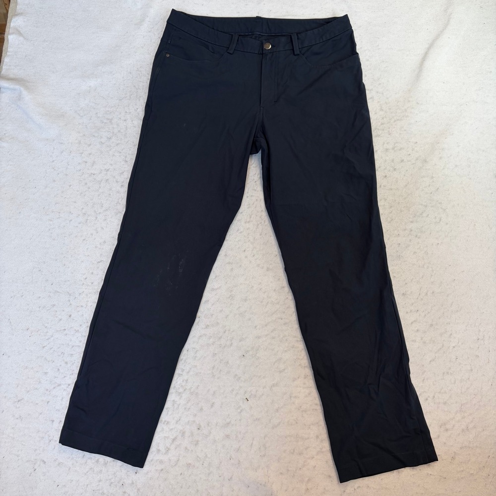 Lululemon ABC Pant Men 34 Black Slim Fit Technical Trousers
